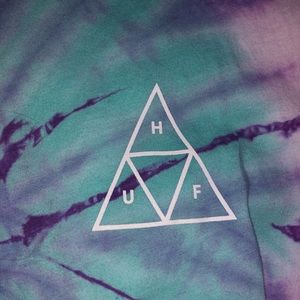 Tye dye huf worldwide T-shirt